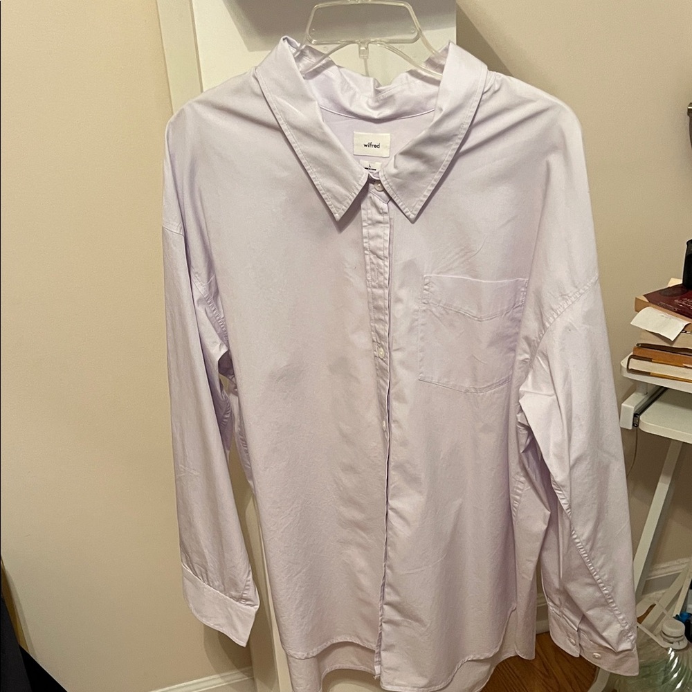 Wilfred Relaxed Poplin Shirt NWOT L